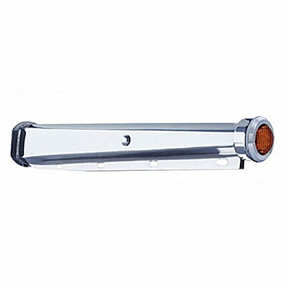 30" Heavy Duty Mud Flap Hangers w 9 LED End Cap & Bezel - Amber LEDs (Amber Lens)