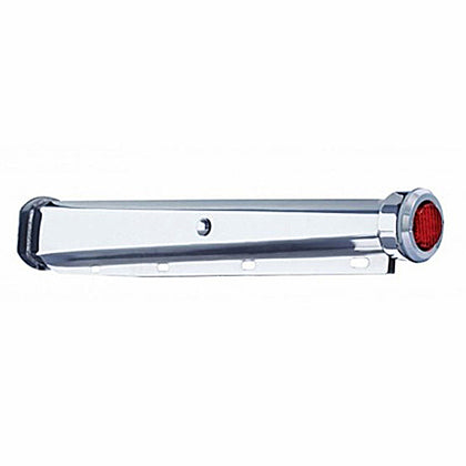 30" Heavy Duty Mud Flap Hangers w 9 LED End Cap & Bezel - Red LEDs (Red Lens)