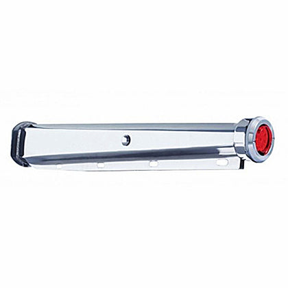 30" Heavy Duty Mud Flap Hangers w 9 LED Reflector End Cap & Bezel - Red LEDs (Red Lens)