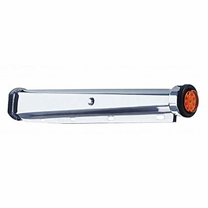30" Heavy Duty Mud Flap Hangers w 9 LED Reflector End Cap & Grommet - Amber LEDs (Amber Lens)