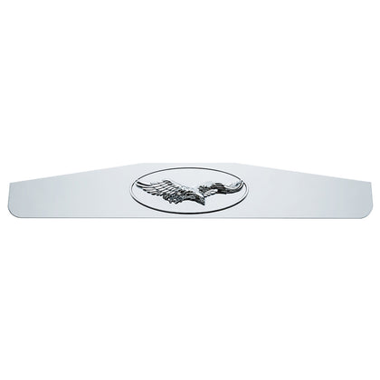 United Pacific - 4" x 24" Chrome Bottom Mud Flap Weight With Oval Cast Eagle Emblem