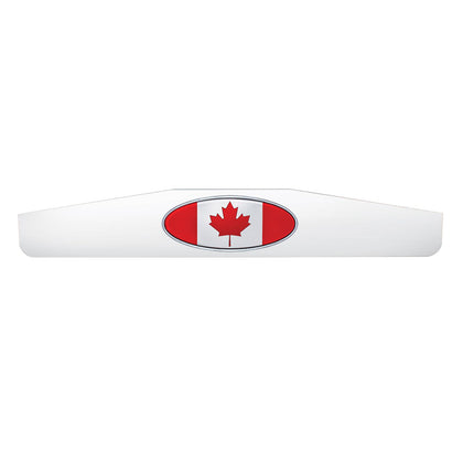 United Pacific - 4" X 24" Chrome Bottom Mud Flap Weight With Oval Canada Flag Emblem