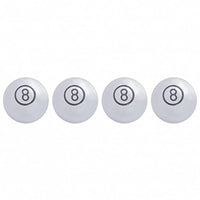 United Pacific - Chrome Large "8" Ball Valve Caps (4-Pack)