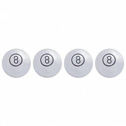 United Pacific - Chrome Large "8" Ball Valve Caps (4-Pack)