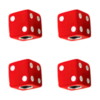 United Pacific - Dive Valve Caps w White Dots (Set of 4) - Red, White, Black or Blue