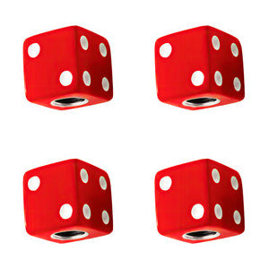 United Pacific - Dive Valve Caps w White Dots (Set of 4) - Red, White, Black or Blue