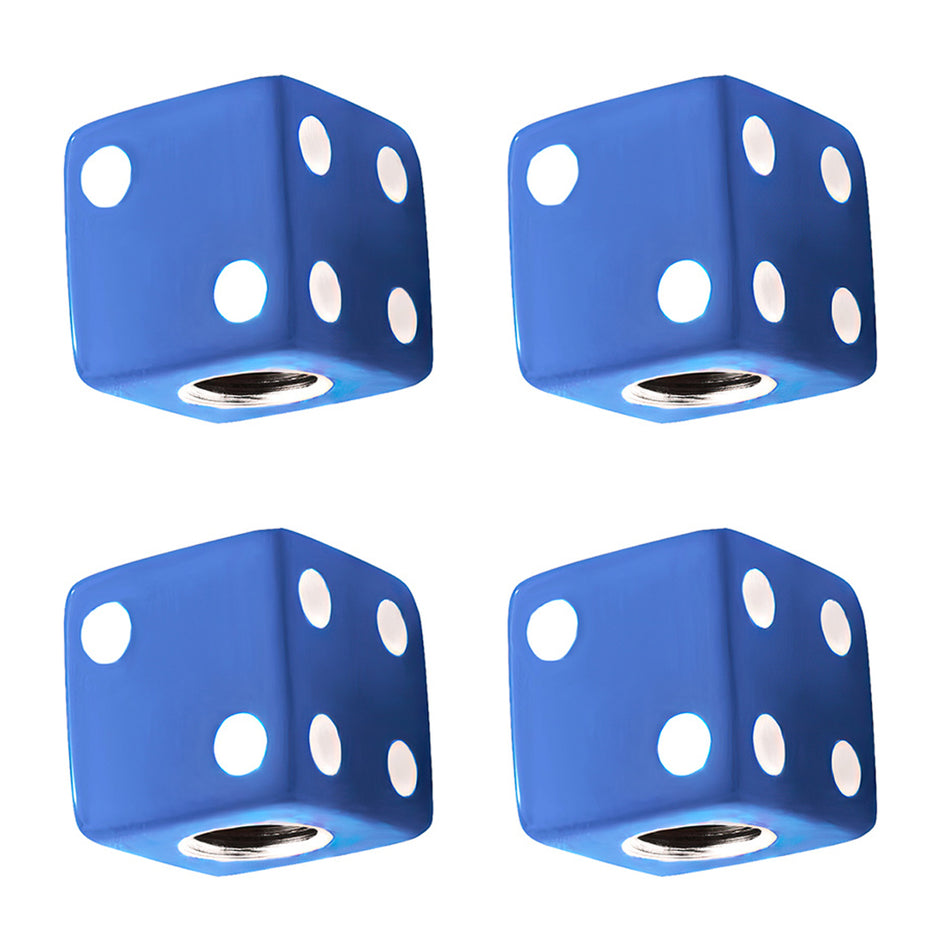 United Pacific - Dive Valve Caps w White Dots (Set of 4) - Red, White, Black or Blue