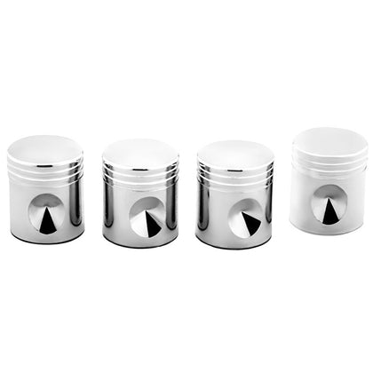 United Pacific - Chrome Piston Valve Caps (4-Pack)