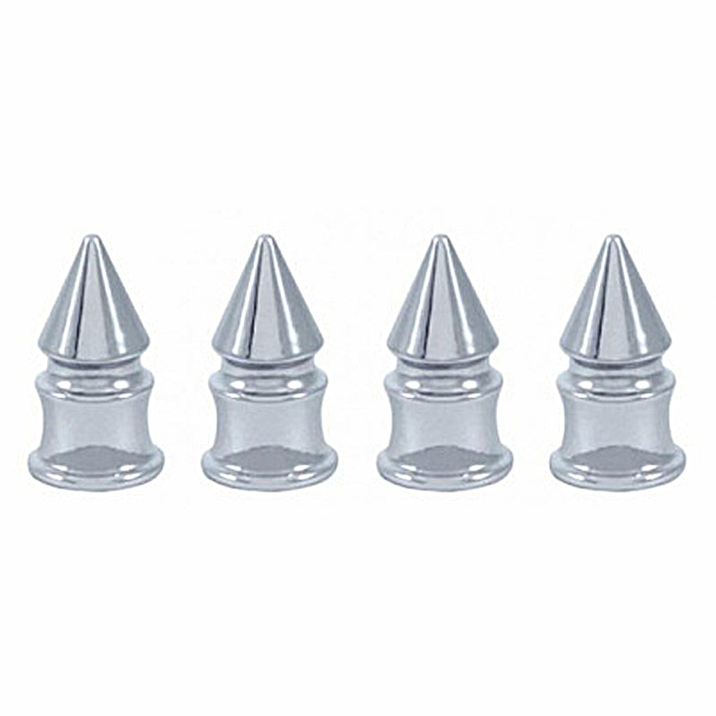 United Pacific - Chrome Spike Valve Caps (4-Pack)