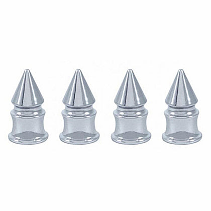 United Pacific - Chrome Spike Valve Caps (4-Pack)
