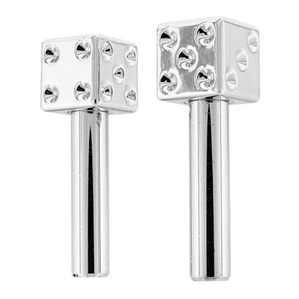 United Pacific - Chrome Dice Door Lock Knobs (2Pc/Set)