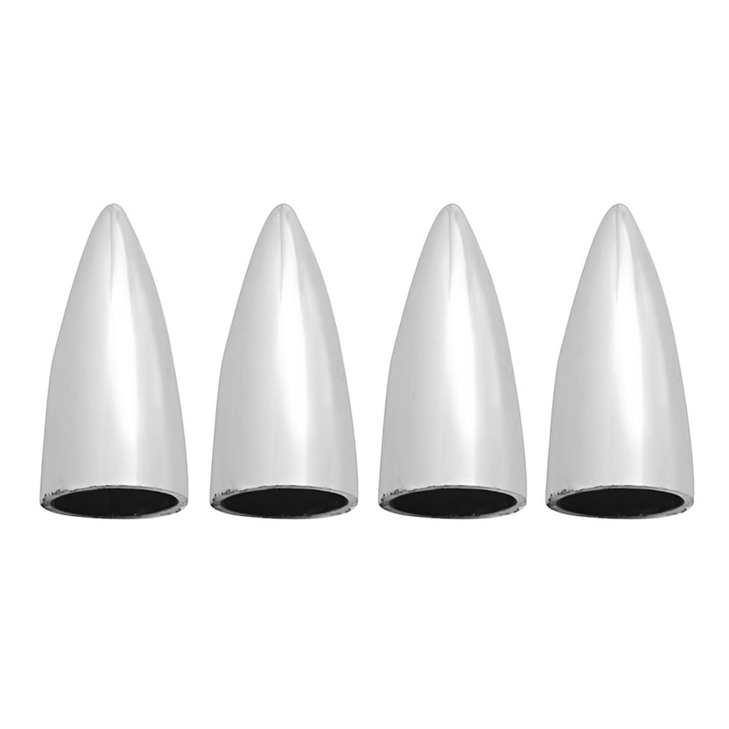 United Pacific - Chrome Bullet Head Valve Caps (4-Pack)