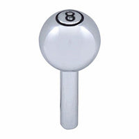 United Pacific - Chrome Large "8" Ball Door Lock Knobs (2pc/set)