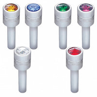 Chrome Door Lock Knob with 9/16" Crystals - 2-Pack (Multiple Colors)