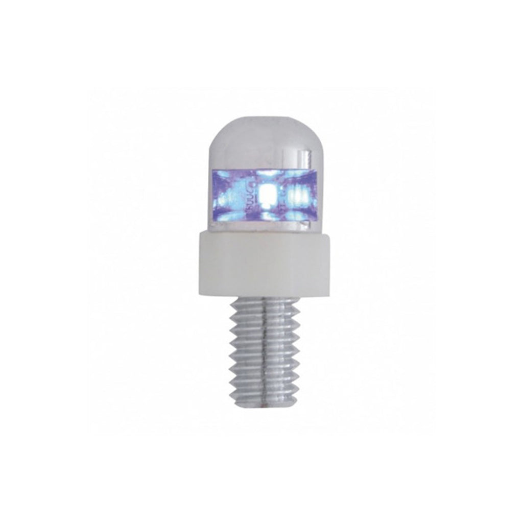 United Pacific - Single LED License Plate Fasteners - 2 Pack (Blue, Red or White LEDs)