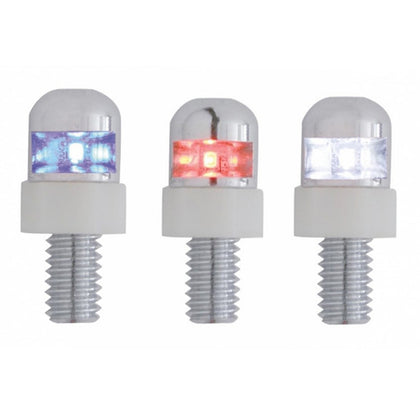 United Pacific - Single LED License Plate Fasteners - 2 Pack (Blue, Red or White LEDs)