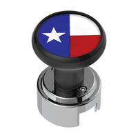 Thread-On Gearshift Knob With 13/15/18 Speed Adapter (USA, Texas or Mexico Flag) - Black