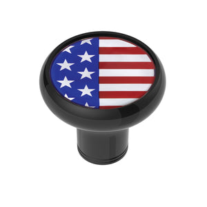 1/2" - 13 Thread-On Gearshift Knob With USA, Texas or Mexico Flag - Black