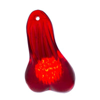 8-1/4" Tall Large Low-Hanging Rubber Balls With LED Light - Red LEDs