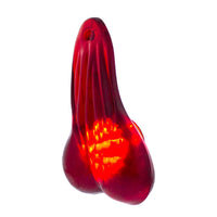 8-1/4" Tall Large Low-Hanging Rubber Balls With LED Light - Red LEDs