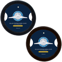 United Pacific - 18" Premium Comfort Grip Steering Wheel Cover - Black or Brown