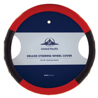 United Pacific - 18" Duo Tone Steering Wheel Cover - Black & Blue or Black & Red