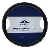United Pacific - 18" Carbon Fiber Pattern Steering Wheel Cover - Black, Blue or Red Stitching
