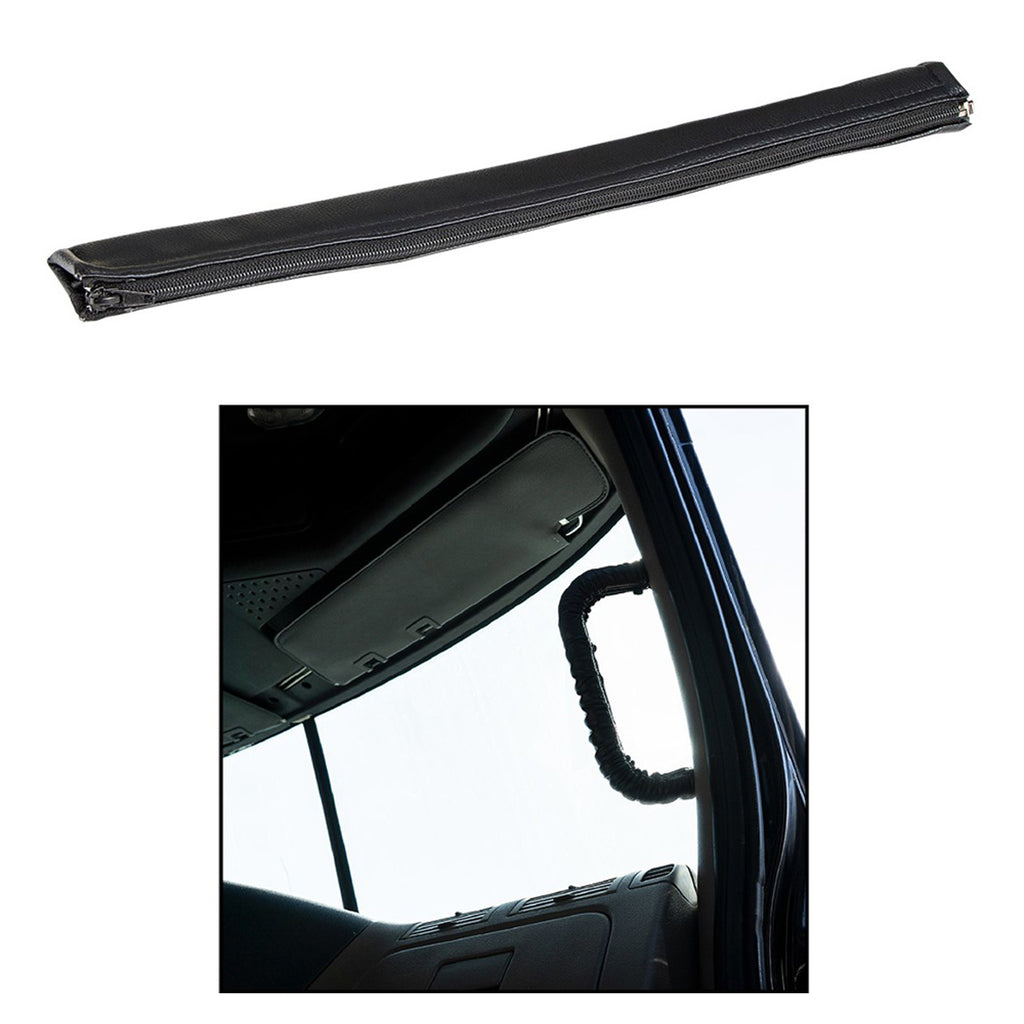 United Pacific - 17" Driver Assist Grab Bar Cover - Black or Brown Engineered Leather