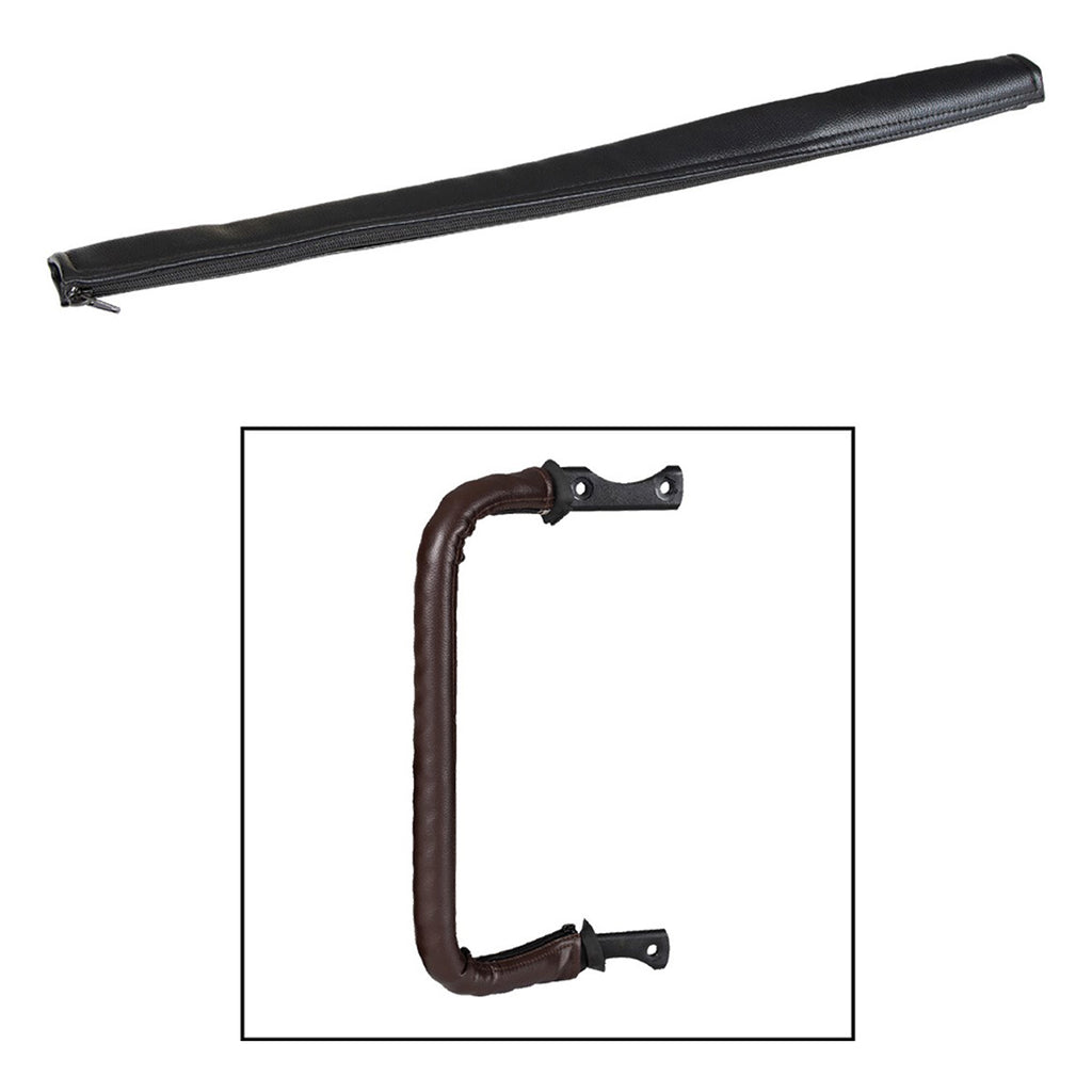 United Pacific - 24" Driver Assist Grab Bar Cover - Black or Brown Engineered Leather