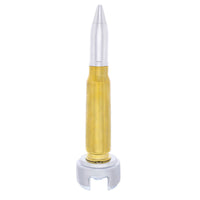 50 Caliber Bullet Style Thread-On Gearshift Knob With 13/15/18 Speed Adapter