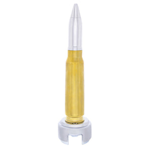 50 Caliber Bullet Style Thread-On Gearshift Knob With 13/15/18 Speed Adapter