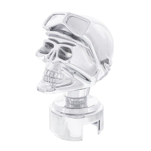 United Pacific - Skull Biker Gearshift Knob With 13/15/18 Speed Adapter (Chrome or Black)