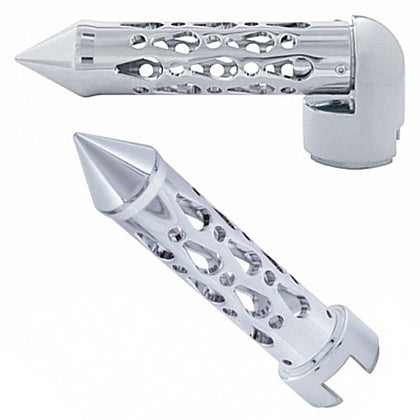 Brooklyn Style Spike Chrome Gearshift Knob With 13/15/18 Speed Adapter - Horizontal or Vertical