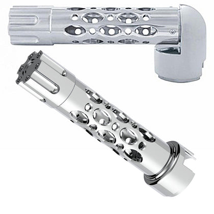 Austin Style Gun Cylinder Chrome Gearshift Knob With 13/15/18 Speed Adapter (Horizontal or Vertical)