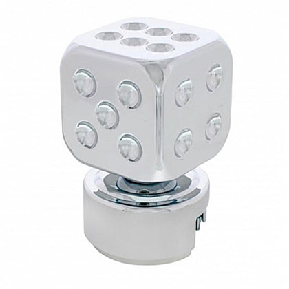 United Pacific - Dice Gearshift Knob With 13/15/18 Speed Adapter (Chrome)