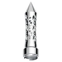 M30X3.5 Thread-On Daytona Style Spike Gearshift Knob With 9/10 Speed Adapter (Chrome) - Vertical