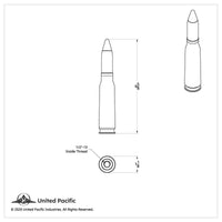 United Pacific - 50 Caliber Bullet Style 1/2"-13 Thread-On Gearshift Knob