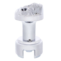 Skull Thread-On Gearshift Knob With 13/15/18 Speed Adapter (Chrome)