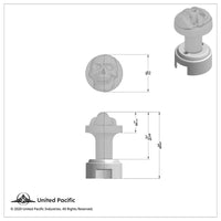 Skull Thread-On Gearshift Knob With 13/15/18 Speed Adapter (Chrome)