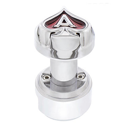 Ace of Spade Thread-On Gearshift Knob With 13/15/18 Speed Adapter (Chrome)