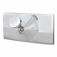 Rectangular Chrome Plated Aluminum Interior Rear View Mirror With Glue-On Mount