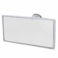 Rectangular Chrome Plated Aluminum Interior Rear View Mirror With Glue-On Mount