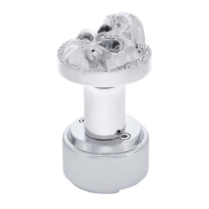 Skull Thread-On Shift Knob & Adapter For Eaton Fuller Style 9/10 Shifter (Chrome)
