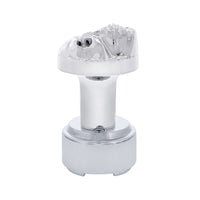 Skull Thread-On Shift Knob & Adapter For Eaton Fuller Style 9/10 Shifter (Chrome)