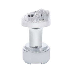 Skull Thread-On Shift Knob & Adapter For Eaton Fuller Style 9/10 Shifter (Chrome)