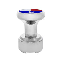 Thread-On Gearshift Knob With 9/10 Speed Adapter & Texas Flag Sticker (Chrome)