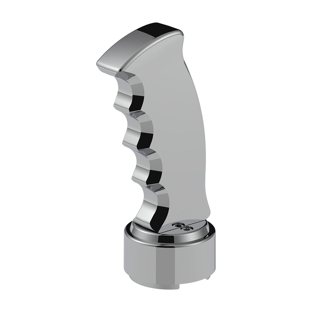 Thread-On Pistol Grip Gearshift Knob With Chrome 9/10 Speed Adapter (Chrome, Indigo Blue or Candy Red)