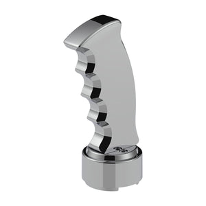 Thread-On Pistol Grip Gearshift Knob With Chrome 9/10 Speed Adapter (Chrome, Indigo Blue or Candy Red)