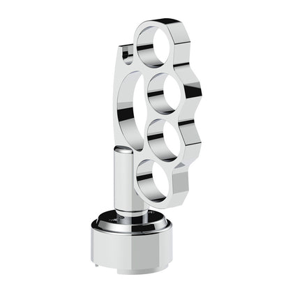 Thread-On Knuckle Gearshift Knob With Chrome 9/10 Speed Adapter (Chrome)