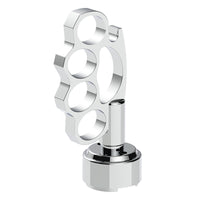 Thread-On Knuckle Gearshift Knob With Chrome 9/10 Speed Adapter (Chrome)